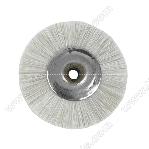 Unmounted polishing brush white soft goat hair