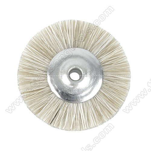 Unmounted polishing brush white hard bristle