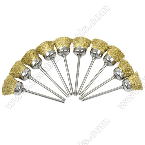 Cup polishing brush crimple brass