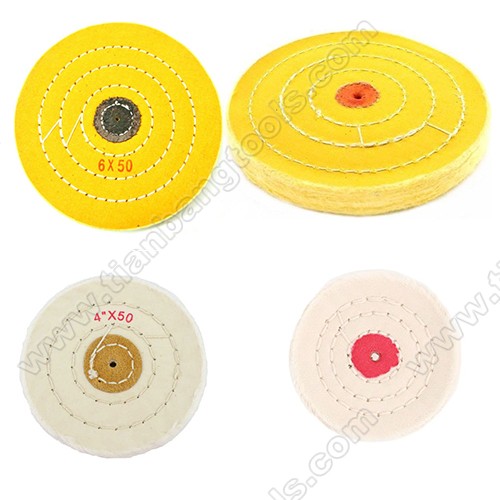 Cloth buff wheel yellow white buff polishing