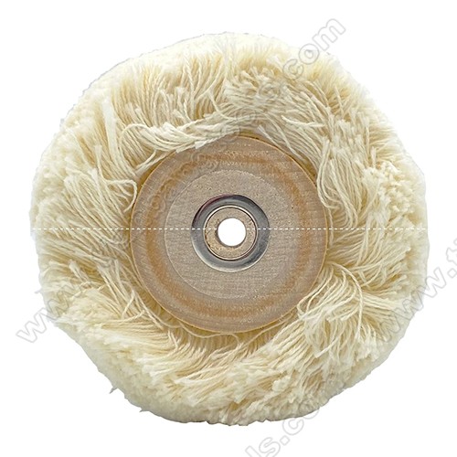 Latch polishing brush wooden hub cotton